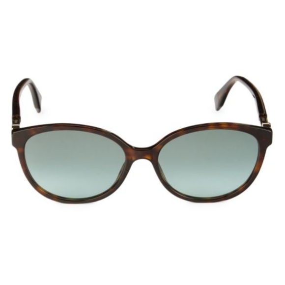 New Authentic Fendi 57mm Cat Eye Sunglasses Tortoise Shell - Picture 3 of 4